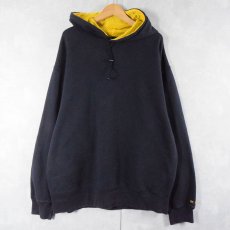 画像1: GAP 無地スウェットフーディー NAVY XL (1)