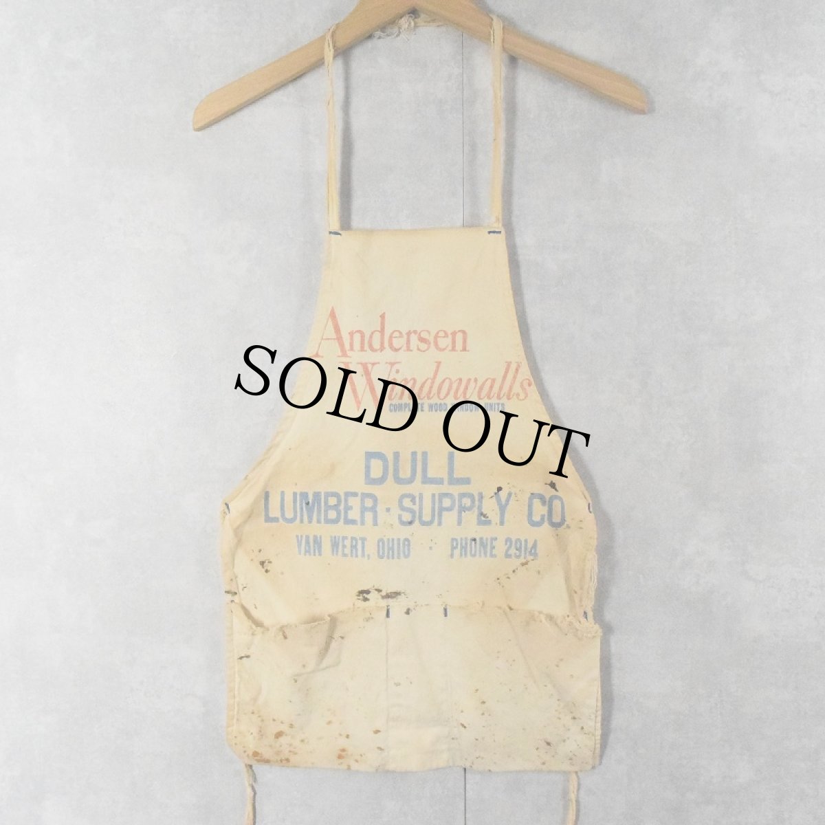 画像1: VINTAGE "DULL LUMBER SUPPLY CO." エプロン (1)