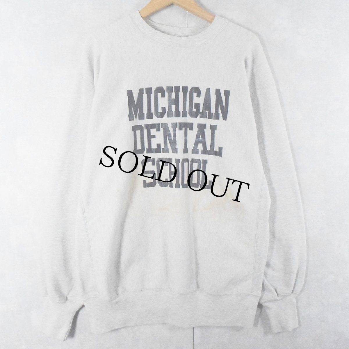 画像1: 90's Champion REVERSE WEAVE USA製 "MICHIGAN DENTAL SCHOOL" プリントスウェット XXL (1)