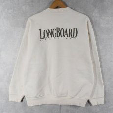 画像2: 90's LONGBOARD MAGAZINE サーフィン雑誌 ロゴプリントスウェット L (2)