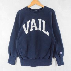 画像1: 90's Champion REVERSE WEAVE "VAIL" プリントスウェット NAVY M (1)