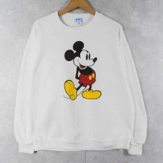 画像1: 80's Disney USA製 MICKEY MOUSE キャラクタープリントスウェット XL (1)