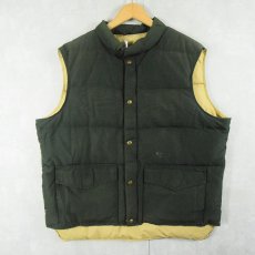 画像1: 80's Woolrich USA製 ダウンベスト GREEN  (1)