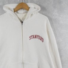 画像1: 90's RUSSELL ATHLETIC USA製 "STANFORD" プリントスウェットジップパーカー XL (1)