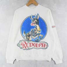 画像1: 90's RUDOLPH キャラクタープリントスウェット XL (1)