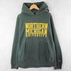 画像1: 2000's Champion REVERSE WEAVE "NORTHERN MICHIGAN UNIVERSITY" プリントスウェットフーディ L (1)