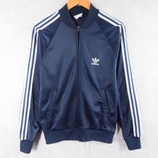 画像1: 80's adidas USA製 トラックジャケット NAVY M (1)