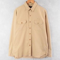 画像2: POLO Ralph Lauren "MILITARY TYPE" ステンシル入り コットンシャツ L (2)