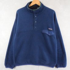 画像1: 90's〜 Patagonia スナップT NAVY M (1)