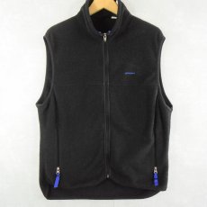 画像1: 90's Patagonia フリースベスト BLACK M (1)