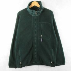 画像1: 90's Patagonia USA製 シンチラ フリースジップジャケット GREEN L (1)