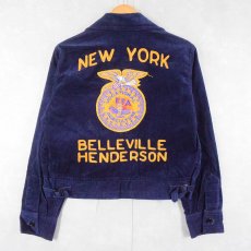 画像1: 80's FFA "NEW YORK BELLEVILLE HENDERSON" ファーマーズコーデュロイジャケット size38 (1)