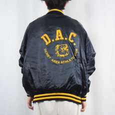 画像3: 80's Don Alleson Athletic "D.A.C. DENBY AREA ATHLETICCLUB" プリントナイロンスタジャン XL (3)