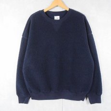 画像1: GAP 前V フリーススウェット NAVY L (1)