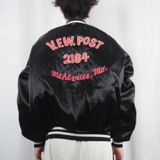 画像3: King Louie USA製 "V.F.W. POST 2184" スタジャン BLACK 2XL (3)