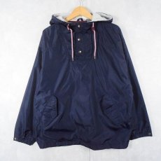 画像1: 90's GAP ラビットフード ナイロンアノラックパーカー NAVY S (1)