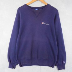 画像1: 80〜90's Champion USA製 青刺繍タグ 後期 前Vスウェット L (1)