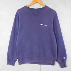 画像1: 80〜90's Champion USA製 青刺繍タグ 後期 前Vスウェット L (1)