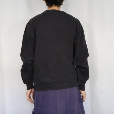 画像3: 80〜90's Champion USA製 青刺繍タグ 後期 前Vスウェット BLACK L (3)