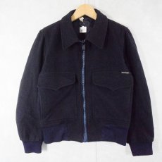 画像1: EURO Paul Boye ウールジップジャケット NAVY SIZE44 (1)