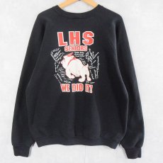 画像2: 90's USA製 "CLASS OF 1991 JUST DO IT!" プリントラグランスウェット BLACK XL (2)