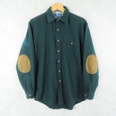 画像1: 90's〜 PENDLETON USA製 エルボーパッチ付き ウールシャツ M (1)