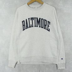 画像1: Champion REVERSE WEAVE "BALTIMORE" プリントスウェット M (1)