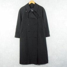 画像4: 【SALE】 90's Burberrys ENGLAND製 ポリエステル×シルク トレンチコート BLACK (4)