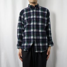 画像2: 90's〜 PENDLETON USA製 チェック柄 ウールボタンダウンシャツ L (2)