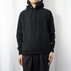 画像2: Champion REVERSE WEAVE スウェットフーディー 目無し BLACK S (2)