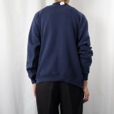 画像3: 90's USA製 "This Old House" プリントラグランスウェット NAVY XXL (3)