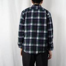 画像3: 90's〜 PENDLETON USA製 チェック柄 ウールボタンダウンシャツ L (3)