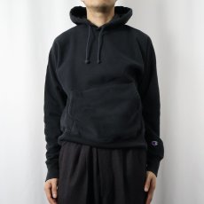 画像2: Champion REVERSE WEAVE スウェットフーディー 目無し BLACK M (2)