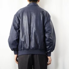 画像3: GENERAL CLOTHING COMPANY LTD "A-2 TYPE" レザージャケット NAVY XL (3)