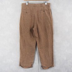 画像2: POLO Ralph Lauren グレンチェック柄 2タックスラックス W32 (2)