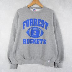 画像1: 90's〜 RUSSELL ATHLETIC USA製 "FORREST ROCKETS" 前V プリントスウェット L (1)