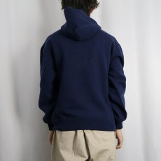 画像3: 90's RUSSELL ATHLETIC USA製 無地スウェットフーディー NAVY M (3)