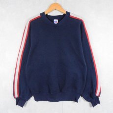 画像1: 90's RUSSELL ATHLETIC USA製 サイドライン スウェット NAVY M (1)