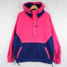 画像1: 90's GAP "ARCTIC FLEECE" フリース切り替え ナイロンアノラックパーカー L (1)