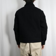 画像3: GAP ウール×ナイロン ジップジャケット BLACK S (3)