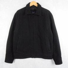 画像1: GAP ウール×ナイロン ジップジャケット BLACK S (1)