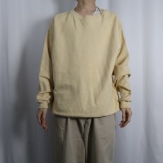 画像2: 90's LANDS' END USA製 前V 鹿の子スウェット XL (2)