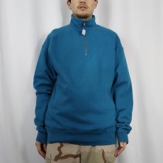 画像2: 90's L.L.Bean× RUSSELL ATHLETIC USA製 ポケット付き ハーフジップスウェット XXL (2)