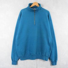 画像1: 90's L.L.Bean× RUSSELL ATHLETIC USA製 ポケット付き ハーフジップスウェット XXL (1)