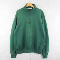 画像1: 90's L.L.Bean× RUSSELL ATHLETIC USA製 ポケット付き ハーフジップスウェット XL (1)