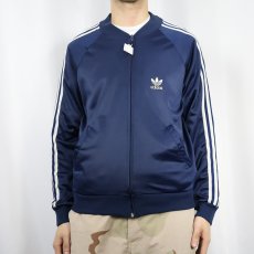 画像2: 80's adidas USA製 トラックジャケット NAVY M (2)