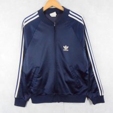 画像1: 80's adidas USA製 トラックジャケット NAVY M (1)