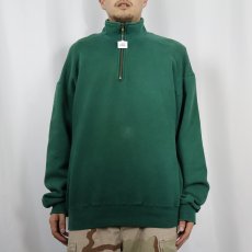 画像2: 90's L.L.Bean× RUSSELL ATHLETIC USA製 ポケット付き ハーフジップスウェット XL (2)