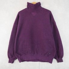 画像1: 90's RUSSELL ATHELETIC "HIGH COTTON" USA製 ハイネック 前Vスウェット XXL (1)