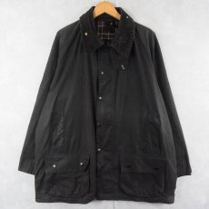 画像1: 90's Barbour ENGLAND製 "BEAUFORT" オイルドジャケット 3ワラント BLACK (1)